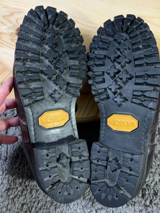 Frye Oxford Shoes Womens 7.5 Brown Leather Vintage Y2K Chunky Vibram Sole Boots - Picture 9 of 9